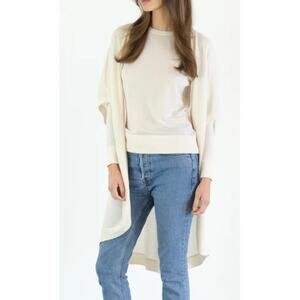 Kathryn McCarron Ivory Riviera Paper Thin Cashmere Wrap One Size